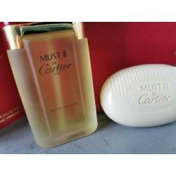 Vintage Cartier Must II 100 ml eau de toilette en zeep