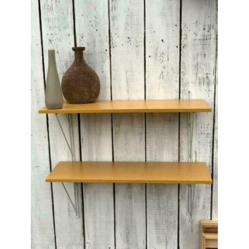 2 x dubbele wandplank draadstaal ophangsysteem