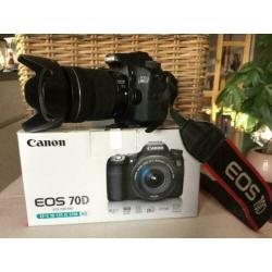 canon 70 d met 18-135mm lens en toebehoren