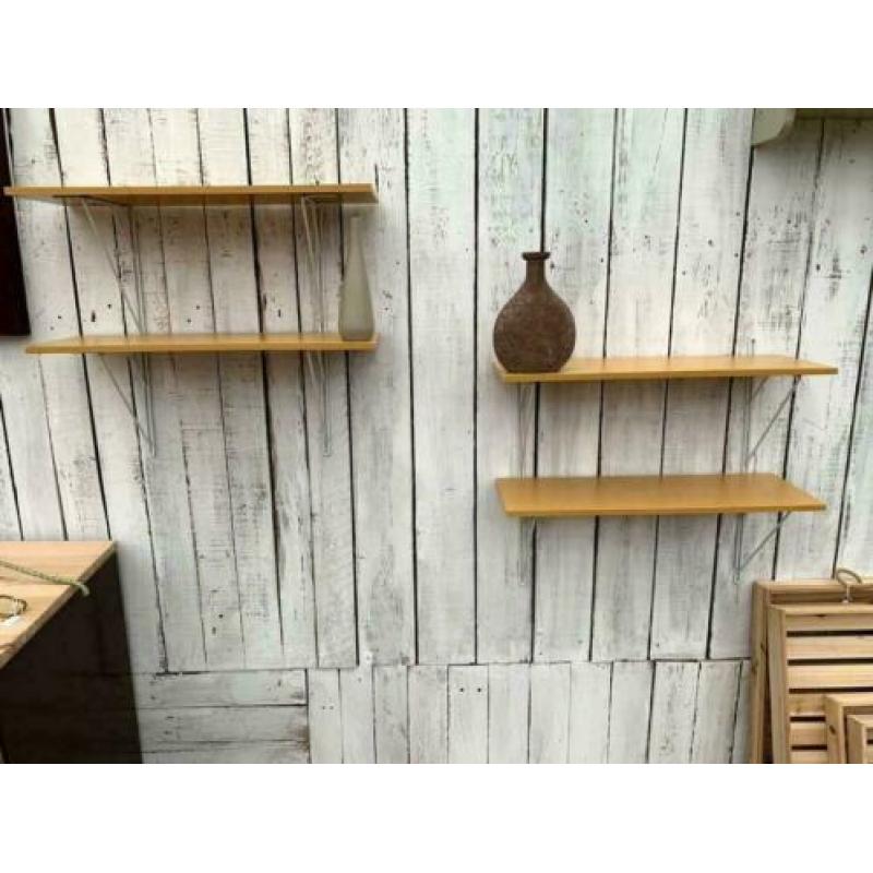 2 x dubbele wandplank draadstaal ophangsysteem