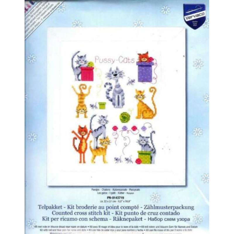 Cado VERVACO BORDUURPAKKET PUSSY-CATS, POESJES
