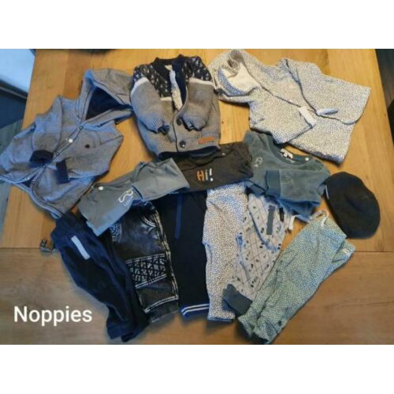 Jongens babykleding pakket maat 56, veel noppies en feetje
