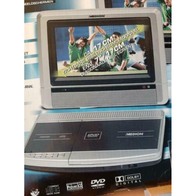 Medio draagbare dvd speler met 2 beeldschermen