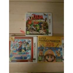 Nintendo 3ds Mario maker, legends of zelda, mario party