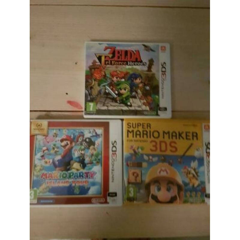 Nintendo 3ds Mario maker, legends of zelda, mario party