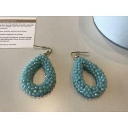 LOTT exclusive collection oorbellen glassberry drop blauw L