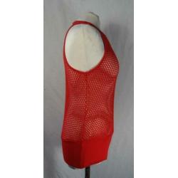 Leuk rood gaten-shirt.Mt S.Merk Floyd by Smith