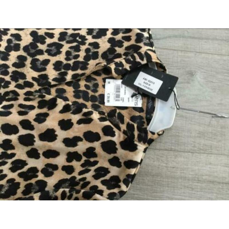 Tijgerprint blouse nieuw 38