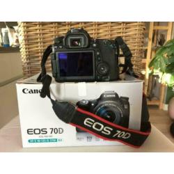 canon 70 d met 18-135mm lens en toebehoren