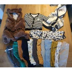 Jongens babykleding pakket maat 56, veel noppies en feetje