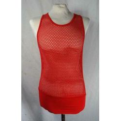 Leuk rood gaten-shirt.Mt S.Merk Floyd by Smith