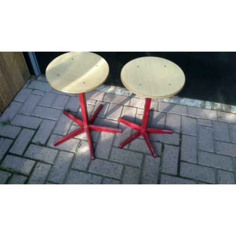 3 mooie oude krukjes jaren 70 schoolkruk kinderkamer schuur