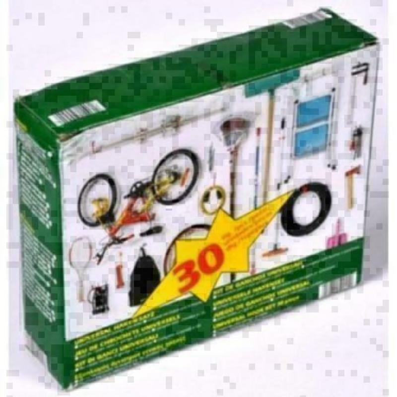 30-Delig Hakenset | Universeel | voor Schuur of Garage