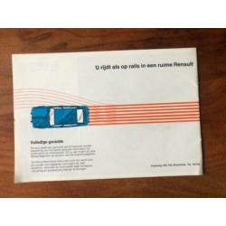 Renault brochure jaren 60/70