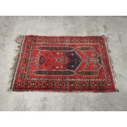Handgeknoopt Afghaans nomaden tapijt wol tempel 85x126cm
