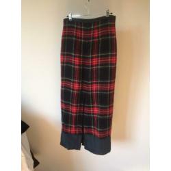 Josephine&co maxi lange rok vintage ruitjes wol wollen s