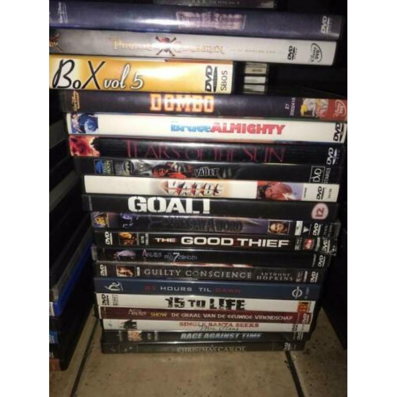 175 Cd's, 35 films DVD's en 8 muziek DVD's gebrand + origine