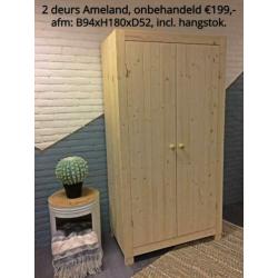 Blankhouten eenpersoonsbed Harm E+A 90x200/210/220 cm