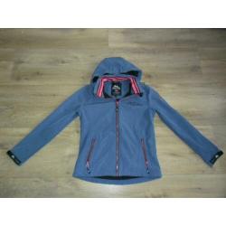 Nord Cape Norwegian Outdoor Blauw/Roze Softshell Jas Maat S