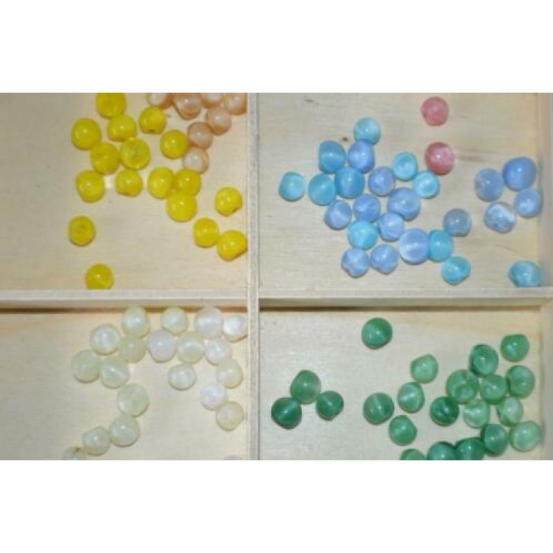 100 vintage lieve kleine bol glasknoopjes jaren 50 (74) 8 mm