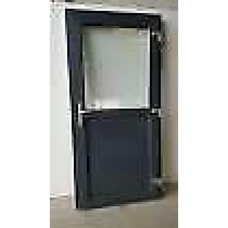 Kunststof buitendeur 1/2 glas antraciet b98 x h204 cm