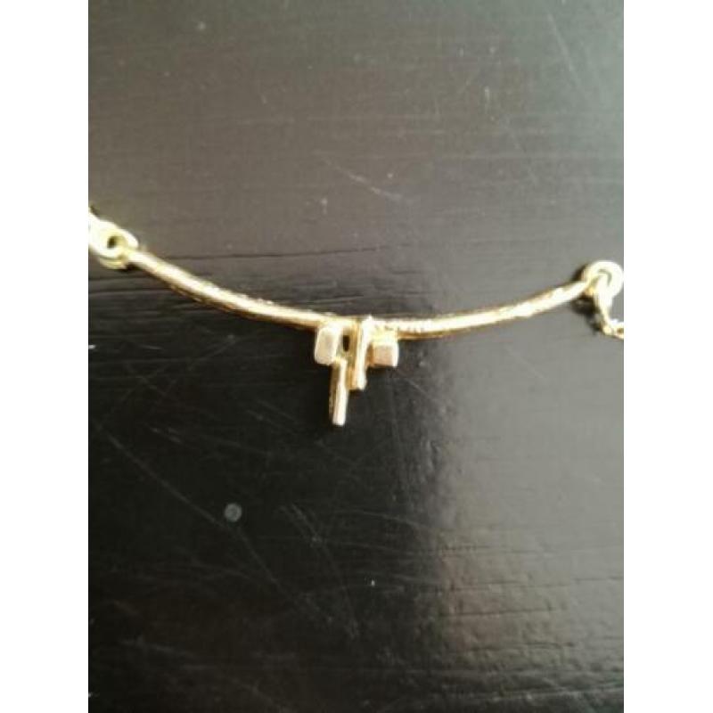 ?? Prachtige 18 krt gouden ketting met ring