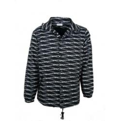 BALENCIAGA - LOGO-PRINT SHELL HOODED JACKET SUMMER (L en XL)