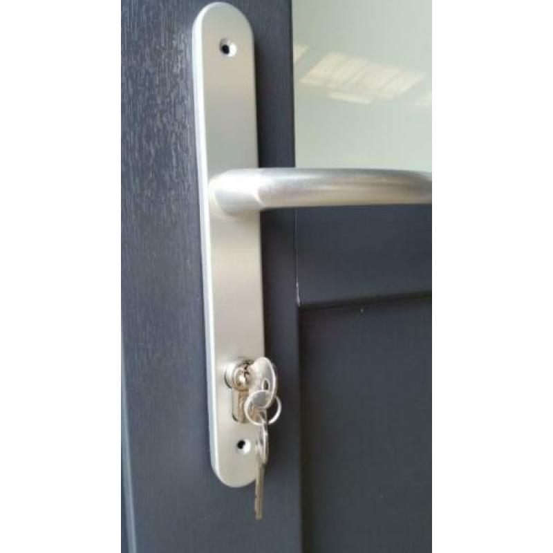 Kunststof buitendeur 1/2 glas antraciet b98 x h204 cm