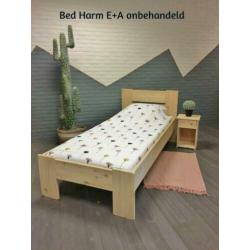 Blankhouten eenpersoonsbed Harm E+A 90x200/210/220 cm