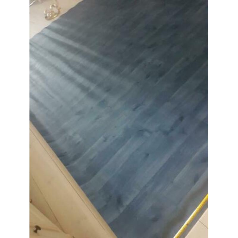 vinyl zijl antislip laminaat decor blauw 4.00 bij 2.44 mtr