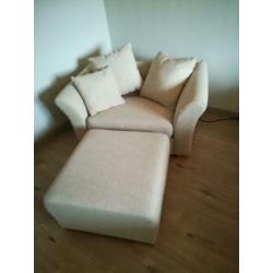 Sofa met poef