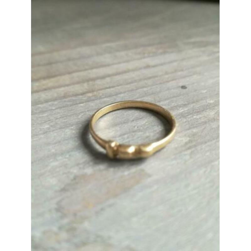 ?? Prachtige 18 krt gouden ketting met ring