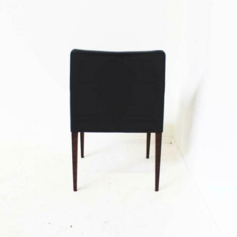 Poltrona Frau Liz Eetkamerstoel, Design stoelen, Zwart, Leer
