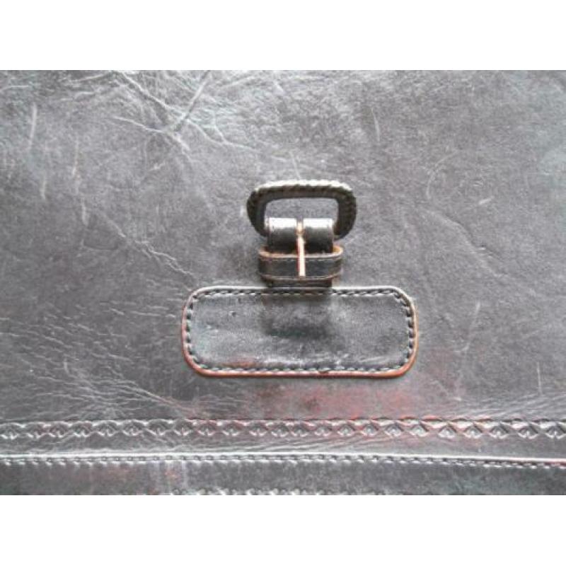 Vintage leren aktemap, aktetas Bolivia