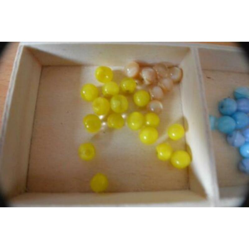 100 vintage lieve kleine bol glasknoopjes jaren 50 (74) 8 mm