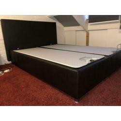 Boxspring bed 140cm met opbergruimte