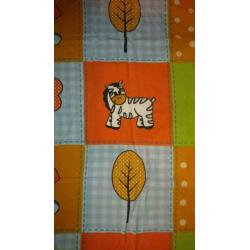 Oranje peuter/ kinderdekbedovertrek van flanel, als nieuw!