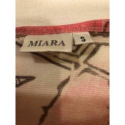 Y3 Miara Roze Bruin Top S Korte Mouw V-hals Zilver Gesculpt