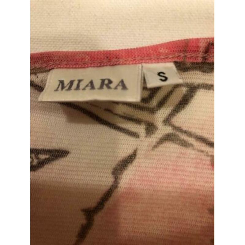 Y3 Miara Roze Bruin Top S Korte Mouw V-hals Zilver Gesculpt
