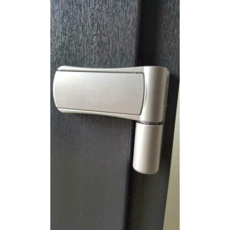 Kunststof buitendeur 1/2 glas antraciet b98 x h204 cm