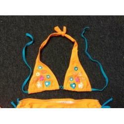 Nieuwe bikini met rokje, oranje, maat 134/140