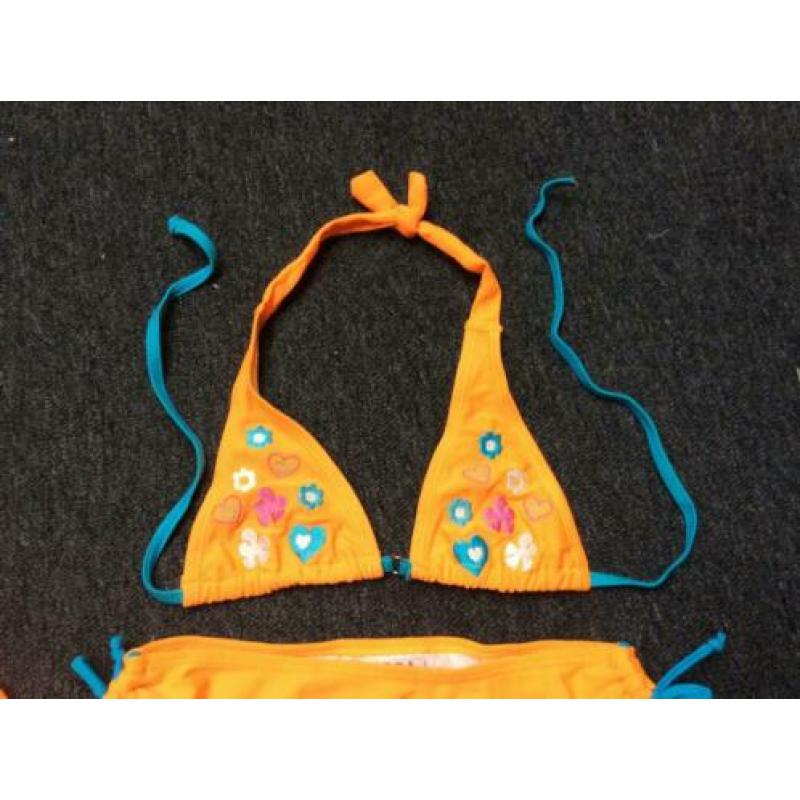 Nieuwe bikini met rokje, oranje, maat 134/140