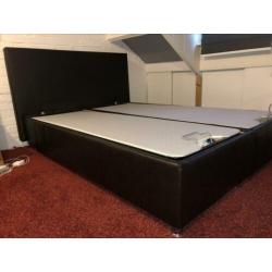 Boxspring bed 140cm met opbergruimte