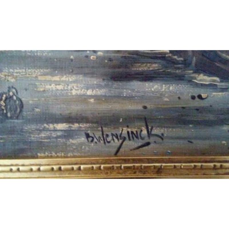 Schilderij van B Wensinck Delfshaven
