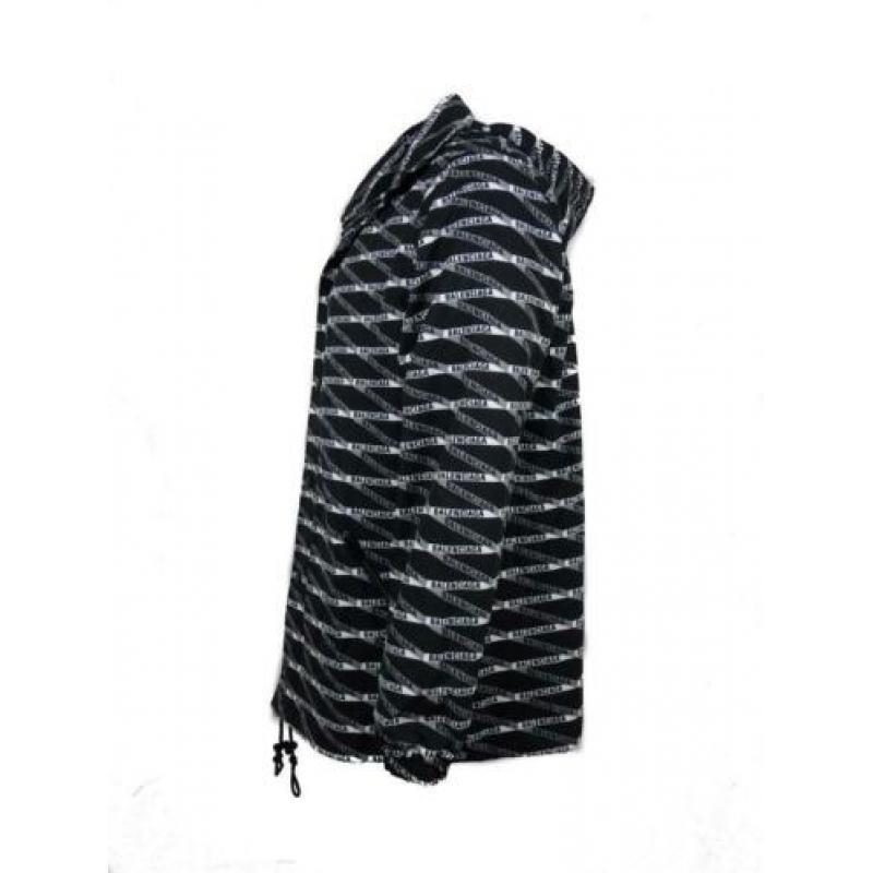 BALENCIAGA - LOGO-PRINT SHELL HOODED JACKET SUMMER (L en XL)