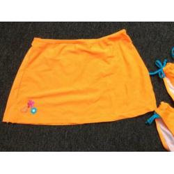 Nieuwe bikini met rokje, oranje, maat 134/140