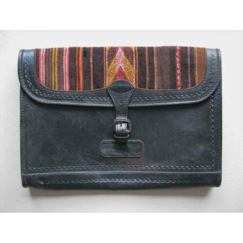 Vintage leren aktemap, aktetas Bolivia