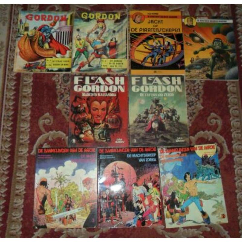 9x Science Fiction SF / Flash Gordon + Bannelingen vd Aarde