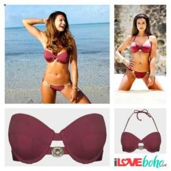 Bikini wit BOHO Bikini Bandeau Top Devine Ivory S