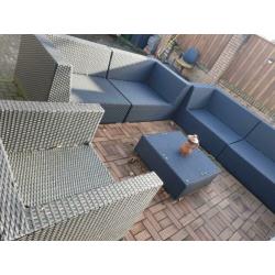 Grote lounge set tuinmeubelen met kussenset